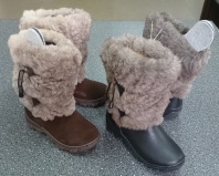 Унты меховые женские, натуральные р 35, цвет черный