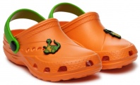 Сабо детские Динозаврик. Оранжевый/Салатный. Сабо детские Динозаврик. Оранжевый/Салатный.